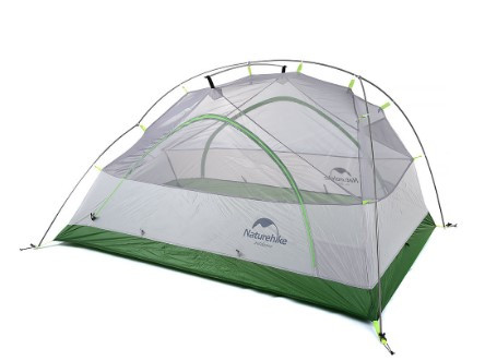 Палатка Star River II (2-х местная) 20D silicone New version + footprint green NH17T012-T  
