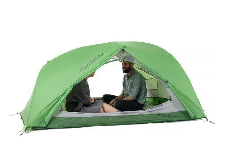 Палатка Star River II (2-х местная) 20D silicone New version + footprint green NH17T012-T  