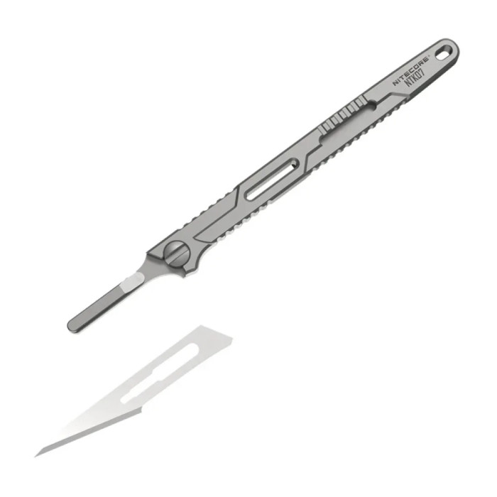 Нож скальпель титановый Nitecore NTK07 (длина: 115мм, лезвие: 20мм)  