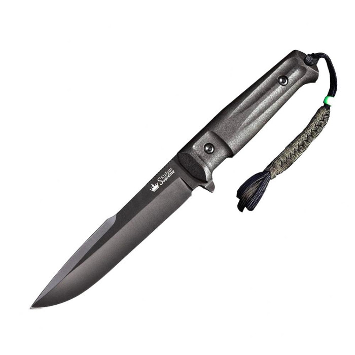 Нож Kizlyar Supreme Delta черный, сталь D2, черные ножны  