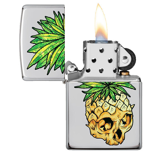 Зажигалка Zippo 250 Leaf Skull Pineapple (49241)  