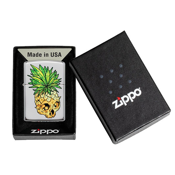 Зажигалка Zippo 250 Leaf Skull Pineapple (49241)  