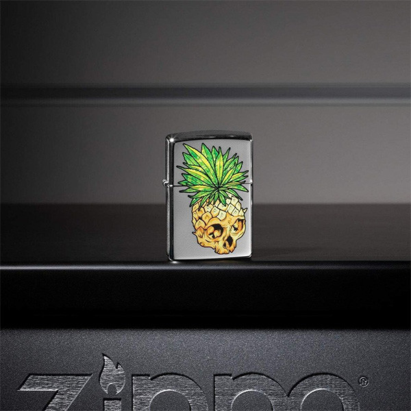 Зажигалка Zippo 250 Leaf Skull Pineapple (49241)  
