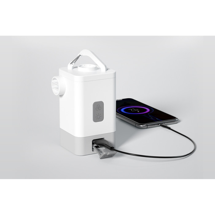 Насос-фонарь-powerbank кемпинговый Flextail Max Pump 2 Plus, белый  