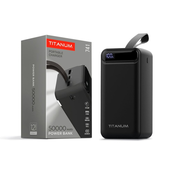 Повербанк TITANUM 741 Black 50000mAh  