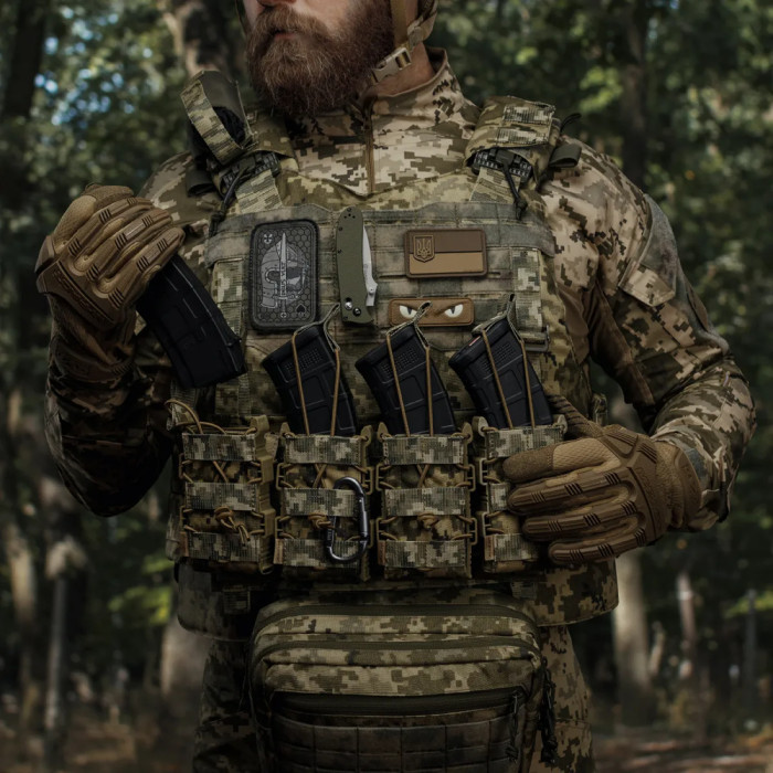 Подсумок Ukrarmor одинарный (пластиковый) для магазина АК/AR Пиксель  