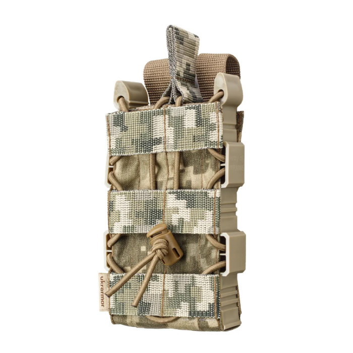 Подсумок Ukrarmor одинарный (пластиковый) для магазина АК/AR Пиксель  