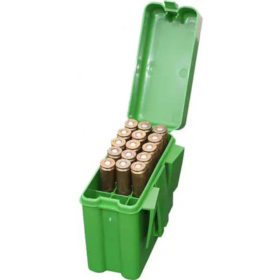 Кейс MTM д/патрон. 243; 308win. на 20шт. зеленый