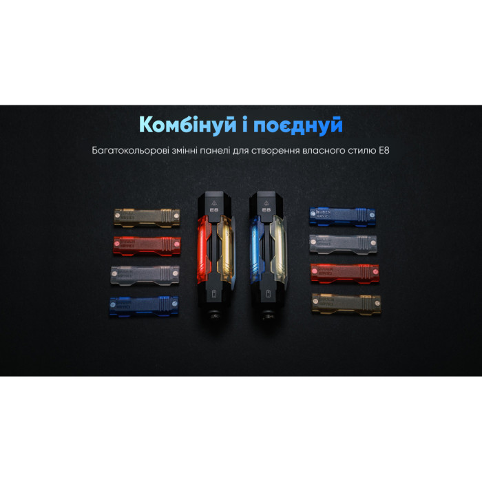 Фонарь Wuben E8, черный  