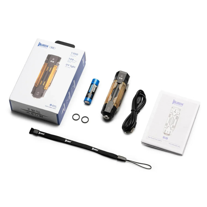 Фонарь Wuben E8, черный  