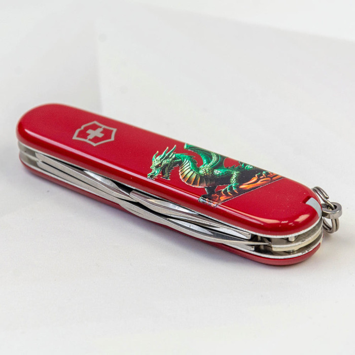 Складной нож Victorinox SPARTAN ZODIAC Зеленый дракон на дереве 1.3603.Z3350u  