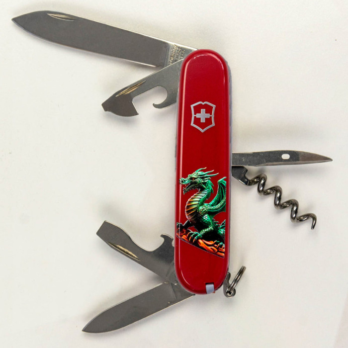 Складной нож Victorinox SPARTAN ZODIAC Зеленый дракон на дереве 1.3603.Z3350u  