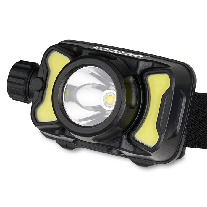 Фонарь налобный BREVIA 600Lm, 3W CREE XPG+COB, 1200mAh/3xAAA, White/Red (14450ERBX1)  