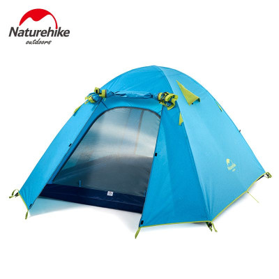 Палатка четырехместная Naturehike P-Series NH18Z044-P, 210T/65D, голубая