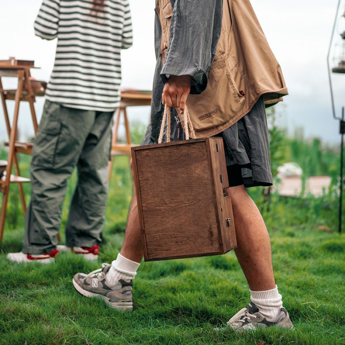 Этажерка с полками Naturehike CNH22JU018, натуральное дерево  