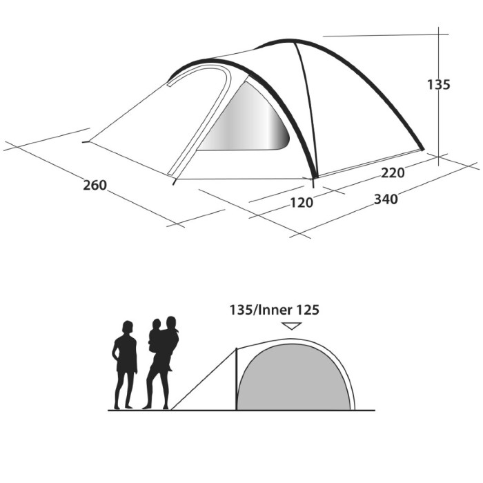 Палатка Outwell Cloud 4 Blue (928492)  