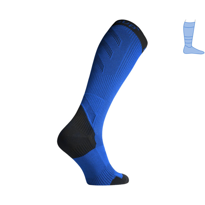 Компрессионные гольфы защитные демисезонные Protector LongDry PRO черно-синие L 44-47  