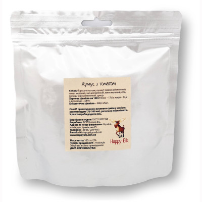 Хумус с томатами Happy Elk (упаковка для запаривания) AV0006
