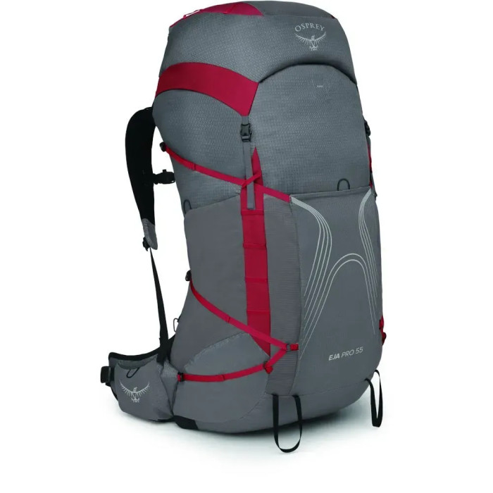 Рюкзак Osprey Eja Pro 55 dale grey/poinsettia red - WXS/S - серый  