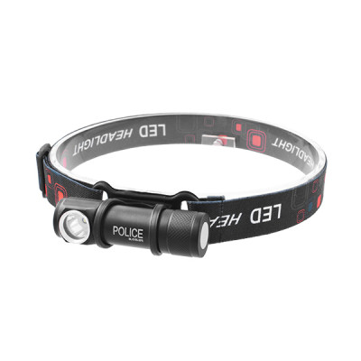 Налобный фонарь Police BL-2155-XPE, встроенный аккумулятор, ЗУ USB, магнит