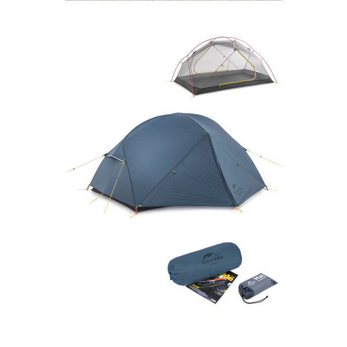Палатка двухместная ультралегкая Naturehike Mongar UL NH19M002-J, синий  