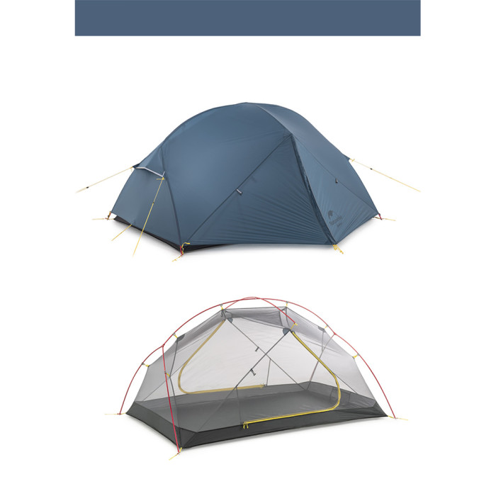 Палатка двухместная ультралегкая Naturehike Mongar UL NH19M002-J, синий  