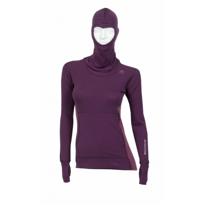 Худи женское Aclima WarmWool Hood Sweater Woman Grape Wine/Damson, L  