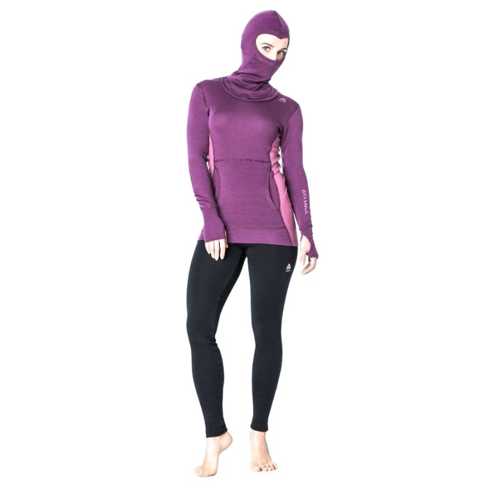 Худи женское Aclima WarmWool Hood Sweater Woman Grape Wine/Damson, L  