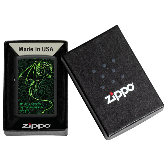 Зажигалка  Zippo 218 2022PFF Cyberpunk Dragon Design 48497  