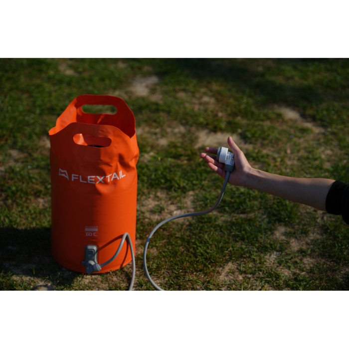 Душ портативный с емкостью и насосом Flextail Tiny Shower Bucket, 20л, оранжевый  