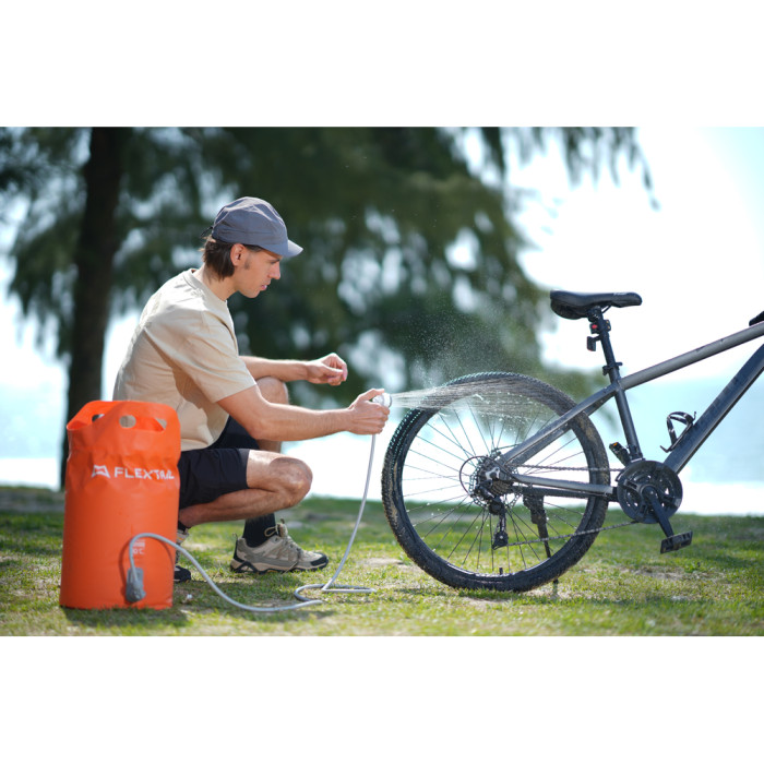 Душ портативный с емкостью и насосом Flextail Tiny Shower Bucket, 20л, оранжевый  