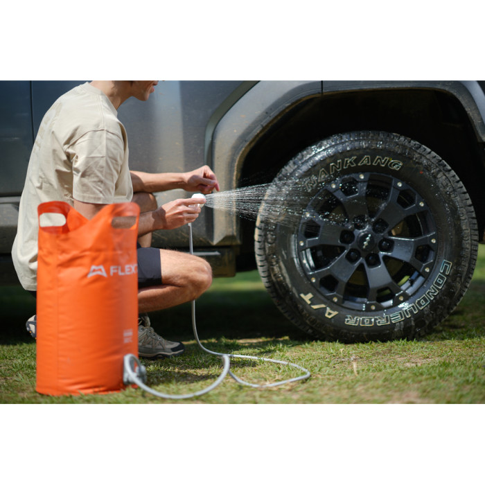 Душ портативный с емкостью и насосом Flextail Tiny Shower Bucket, 20л, оранжевый  