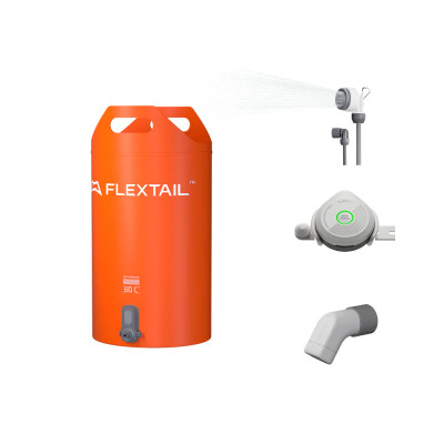 Контейнер для воды с насосом и душевой лейкой Flextail Tiny Shower Bucket, 20л, оранжевый