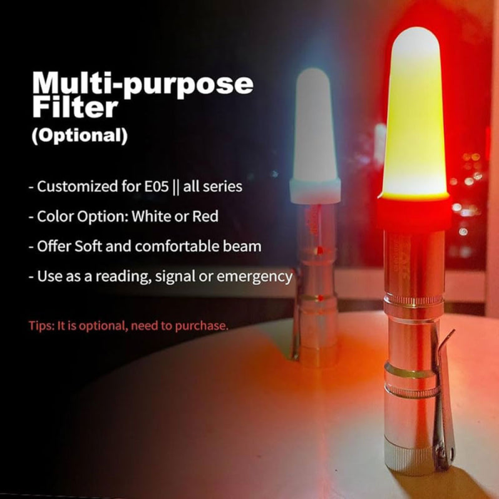 Диффузионный фильтр для фонаря Manker E05 II, красный  