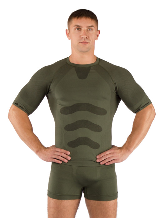 Футболка мужская Lasting Abel, зеленая, L/XL  