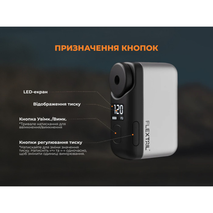 Велосипедный мини насос электрический Flextail Tiny Bike Pump Pro, 120 PSI  