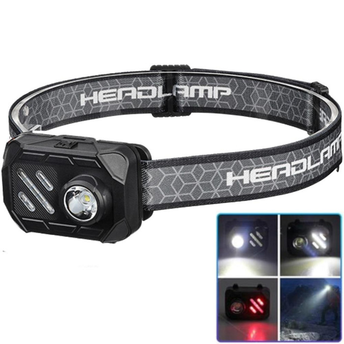 Фонарь налобный Police WT-509+XPE+9SMD, 3xAAA, Box  