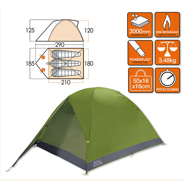 Палатка Vango Rock 300 Herbal  