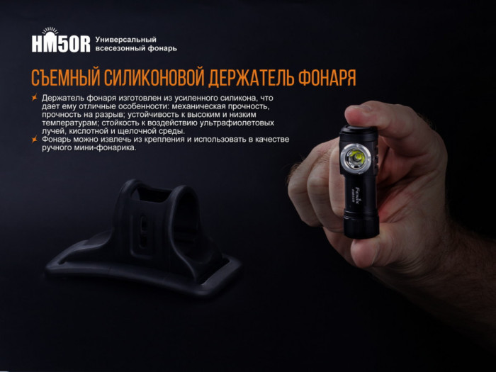 Фонарь налобный Fenix ​​HM50R (поврежденная упаковка/ремонт соединения платы)  