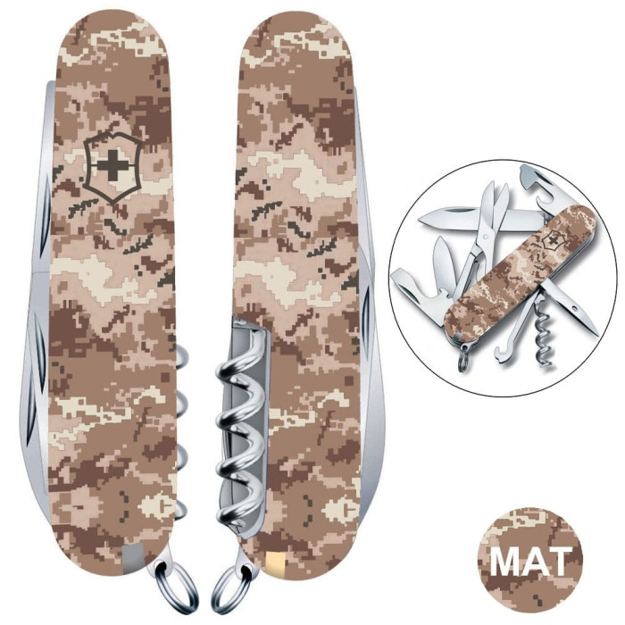 Складной нож Victorinox CLIMBER ARMY Пиксель песочный 1.3703.7.W3944p  