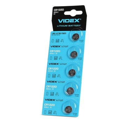 Батарейки литиевая Videx СR 1220 5pcs BLISTER CARD