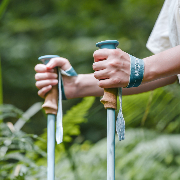 Трекинговая палка Naturehike CNK2550DS013, 90-120 см, голубая  