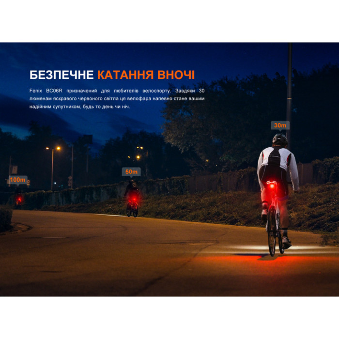 Велофара задняя Fenix ​​BC06R (Открытая упаковка)  