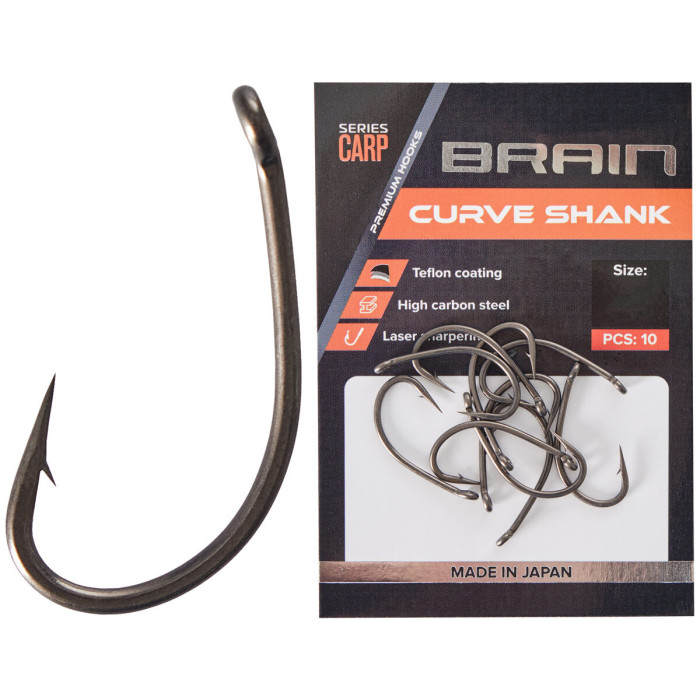 Крючок Brain Curve Shank 01, 8 шт/уп  