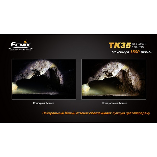 Тактический фонарь Fenix TK35 , серый, MT-G2 LED , 1800 люмен  