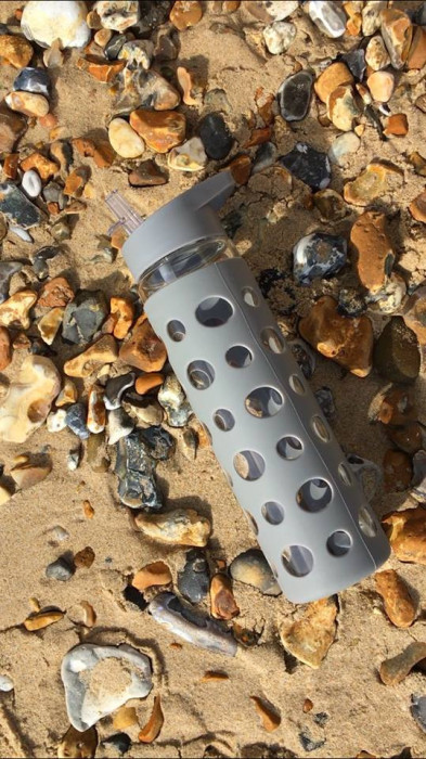 Бутылка Summit MyBento Eco Glass Bottle Sports Lid Silicone Cover серая 550 мл  