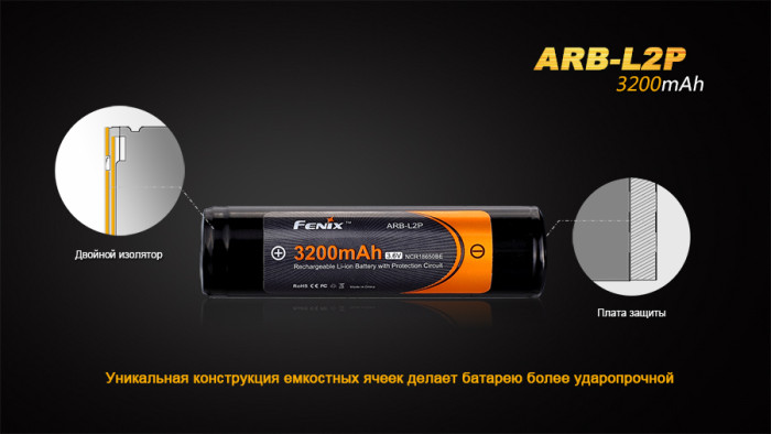 Аккумулятор 18650 Fenix ARB-L2P 3200 mAh  