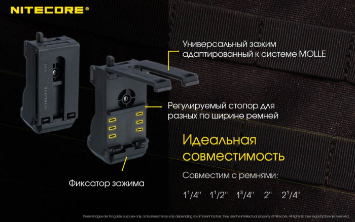 Чехол-держатель быстросъемный для фонарей Nitecore NTH25  