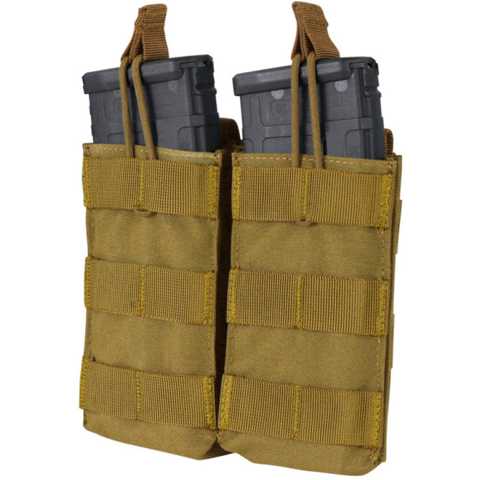 Подсумок Condor DOUBLE M4/M16 MAG для 2-х магазинов, открытый, койот 