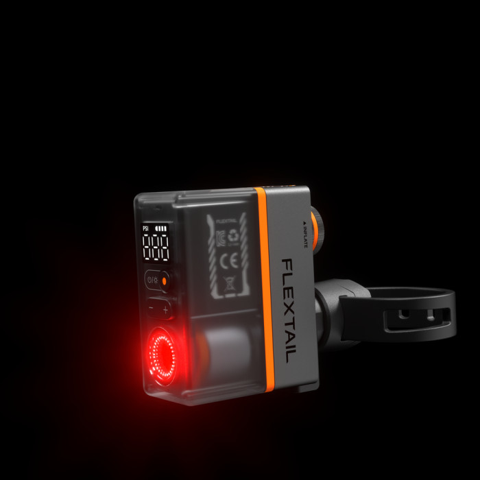Велосипедный мини насос-задняя фара Flextail Tiny Tire Pump ACS, черный  